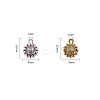Alloy Tibetan Silver Charms PALLOY-NB0001-39-2