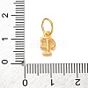 925 Sterling Silver Letter Charms with Jump Rings LS-STER-R008-01G-F-3