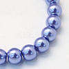 Baking Painted Pearlized Glass Pearl Round Bead Strands X-HY-Q003-4mm-09-2