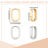 6 Pairs 2 Colors 304 Stainless Steel Huggie Hoop Earrings EJEW-UN0003-11-3