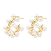 Brass Stud Earrings for Women EJEW-A168-21G-4