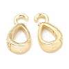 Brass Micro Pave Clear Cubic Zirconia Pendants X-ZIRC-O042-01G-3