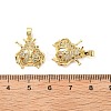 Brass Micro Pave Cubic Zirconia Pendants KK-G533-23G-3