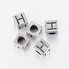 304 Stainless Steel Large Hole Letter European Beads STAS-H428-01AS-H-1