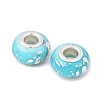 Opaque Resin Rondelle European Beads RESI-Z046-03I-2