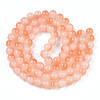 Baking Paint Imitation Jade Glass Round Bead Strands X1-DGLA-N003-10mm-07-2