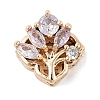 Brass Micro Pave Cubic Zirconia Beads KK-K297-30G-2