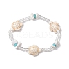 Synthetic Turquoise & Magnesite Beads Stretch Bracelets BJEW-JB11672-2