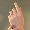 Natural Rainbow Tourmaline Round Beaded Finger Rings WGDC3AE-01-4