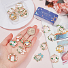24Pcs 12 Styles Alloy Enamel Pendants ENAM-SC0005-37-3