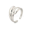 304 Stainless Steel Cuff Rings for Women RJEW-G338-21P-4