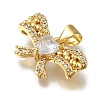 Rack Plating Brass Micro Pave Cubic Zirconia Pendants KK-G500-27G-03-2
