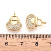 Brass Micro Pave Cubic Zirconia Charms KK-N263-83G-3