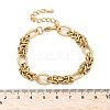 304 Stainless Steel Ovel Link Chain Bracelets for Women BJEW-U038-02G-5