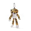 Cartoon PP Cotton Plush Simulation Soft Stuffed Animal Toy Tiger Pendants Decorations HJEW-K043-07-2