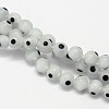 Handmade Evil Eye Lampwork Round Bead Strands LAMP-L055-8mm-13-1