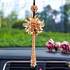 Glass Flower Pendant Decorations PW-WG637EB-07-1