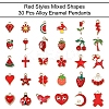 30Pcs 30 Styles Alloy Enamel Pendants FIND-YW0004-66-1