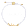 1pc Adjustable Nylon Cord Slider Bracelets for Women BJEW-LP0001-33F-G-1