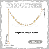 2Pcs Flower Alloy Rhinestone Cup Chain & Brass Figaro Chain Non-slip Bra Straps HJEW-GA00057-2