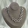 304 Stainless Steel Star Link Chain Necklaces for Women Men NJEW-A043-05P-1