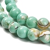 Assembled Synthetic Stone and Trochus Shell Beads Strands G-B128-08B-02-3