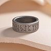 Viking Rune 304 Stainless Steel Finger Rings for Men WGDF4AB-44-1