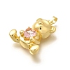 Rack Plating Brass Micro Pave Cubic Zirconia Pendants KK-L226-006G-05-2
