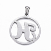 Non-Tarnish 304 Stainless Steel Pendants STAS-K162-050P-2