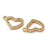 Rack Plating Brass Micro Pave Clear Cubic Zirconia Charms KK-Z045-14G-2