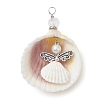 4 Styles Natural Shell Big Pendants PALLOY-JF02637-2