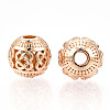 Rack Plating Alloy Beads FIND-C055-07G-1