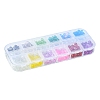 840Pcs 12 Colors Spray Painted Crackle Glass Beads CCG-FS0001-01-2