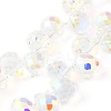 Electroplate Glass Beads Strands X-EGLA-D030-17T-2