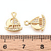 Brass Micro Pave Cubic Zirconia Charms KK-N263-111G-3