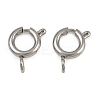 304 Stainless Steel Spring Ring Clasps STAS-B095-05D-P-1