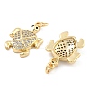 Brass Pave Clear Cubic Zirconia Pendants KK-U009-12M-G-2