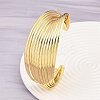 304 Stainless Steel Cuff Bangles for Women BJEW-P363-04G-2
