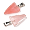 Cherry Quartz Glass Pendants G-B127-04P-11-3