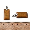 Natural Tiger Eye Faceted Pendants G-U031-04P-04-3