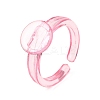 Children's Transparent Plastic Open Cuff Ring Components KY-C022-01A-2