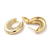 Brass Pave Cubic Zirconia Hoop Earrings for Women EJEW-M258-06G-A-2