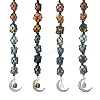 7 Chakra Gemstone Pouch Pendant Decorations HJEW-JM01239-1