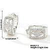 Shiny Hollow Geometric Brass Rhinestone Hoop Earrings Fashion Jewelry KS4813-2-1