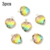 3Pcs K9 Glass Pendants GLAA-YW0004-39A-1