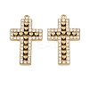 304 Stainless Steel Micro Pave Cubic Zirconia Pendants STAS-A132-04F-G-1