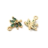 Brass & Glass Charms KK-F916-08G-03-2