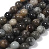 Natural Black Flower Amazonite Beads Strands G-G184-A05-01-1