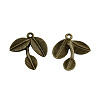 Tibetan Style Alloy Leaf Pendants TIBEP-Q035-67AB-NR-1