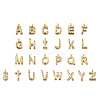 Brass Micro Pave Clear Cubic Zirconia Pendants KK-G521-01G-1